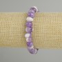 Amethyst Chevron Faceted Bead Bracelet, diameter 9-11×6-8, 5mm±, length 18 cm±, stretch