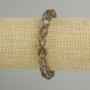 Bracelet with Smoky Quartz Faceted Beads, 9x9 mm, 18 cm stretch
