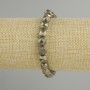 Pyrite bracelet with faceted beads, diameter 8×7 mm ±, length 18 cm ±, stretch