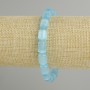 Bracelet with Blue Cat's Eye Cylindrical Beads, diameter 11×8 mm, length 18 cm, stretch