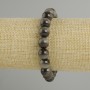 Bracelet with Gray Tiger's Eye, smooth beads, 10 mm diameter, length about 18 cm on stretch cord
