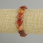 Agate heart bracelet, 12 mm bead diameter, 18 cm length, stretch