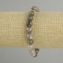 Moss Agate Bracelet with Smooth Beads, 8.5 mm Diameter, 18 cm Length, Elastic