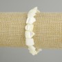 Bracelet with Mother-of-Pearl, tumbled beads, diameter 9-12×11-13 mm ±, length 18 cm ±, stretch