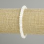 Mother-of-Pearl Rondelle Bracelet, 6x4 mm beads, 18 cm Stretch