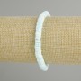 Bracelet with unpolished Scapharca shell rondelle beads, diameter 6×1.5-2 mm, length 18 cm ± stretch
