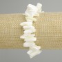 Bracelet with Mother-of-Pearl Chips, bead size 10-18x3-8 mm, length 18 cm, stretch