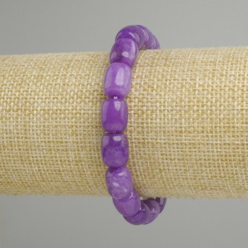Sugilite Barrel Bead Bracelet, diameter 11×9 mm, length 18 cm ± stretch