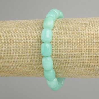 Amazonite Barrel Bead Bracelet, diameter 11×9 mm, length 18 cm, +/- stretch