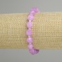 Bracelet Lavender Amethyst Faceted Beads, 8×7 mm, 3 mm Seed Beads, Length 18 cm ±, Stretch