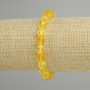 Citrine bracelet, faceted, 8×7 mm, 18 cm length, stretchy