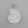 Pendant 'Snail' Rock Crystal 20x27x35mm+