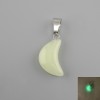 Pendant 'Moon' Onyx with Green Glow 11x18x5x28mm+