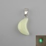 Pendant 'Moon' Onyx with Green Glow 11x18x5x28mm+
