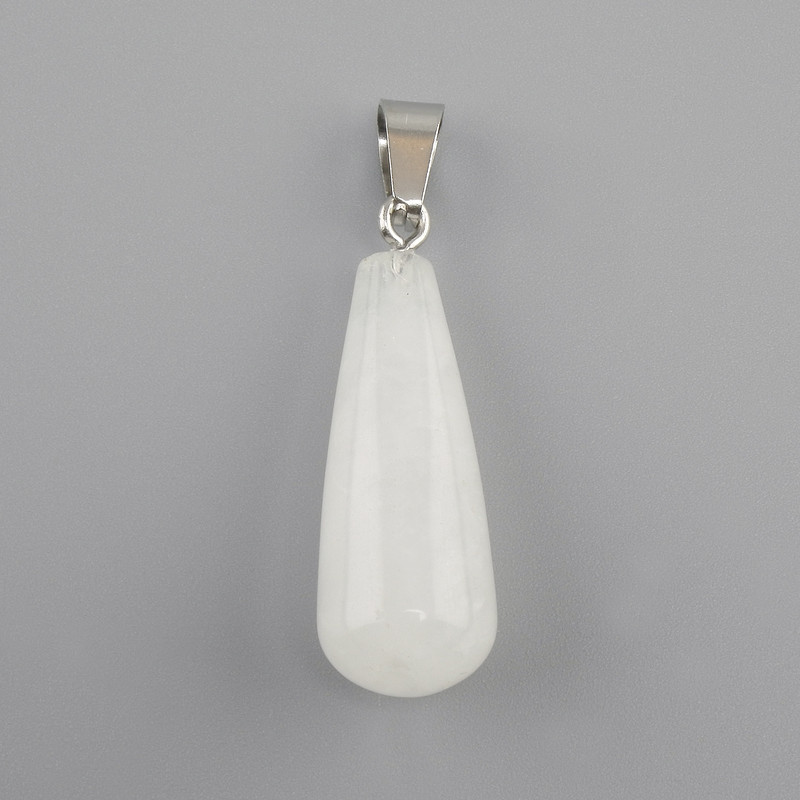 Drop Pendant with Rock Crystal 10×26×36 mm+