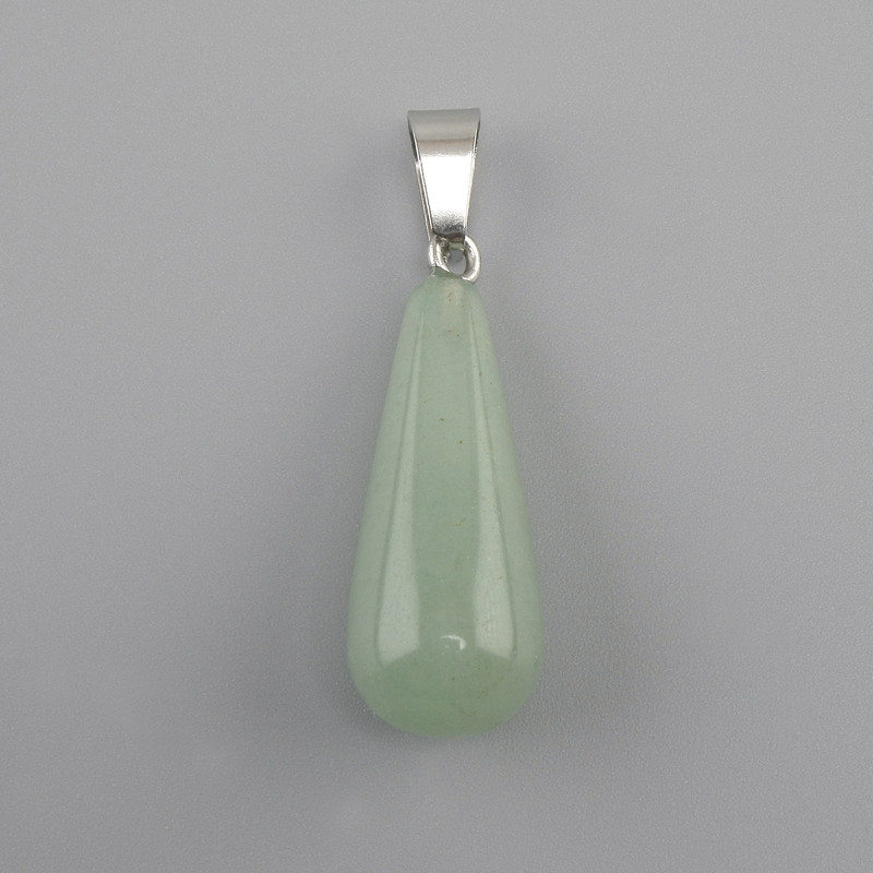 Pendant 'Drop' Jade 10x26x36 mm+