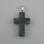 Pendant 'Cross' with Moss Agate 18x26x34 mm+