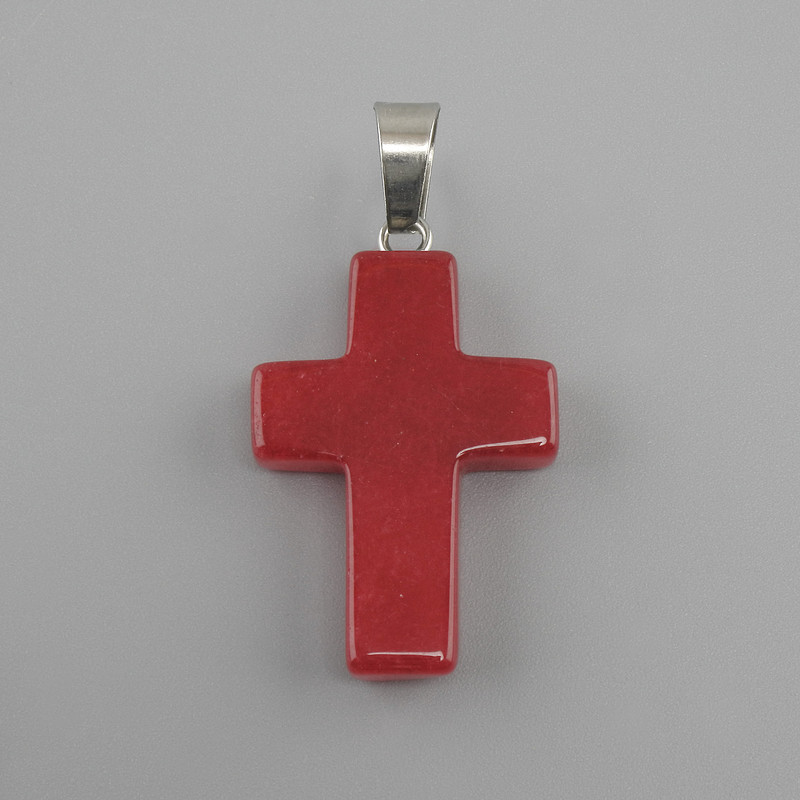 Tourmaline Cross Pendant 18x26x34 mm+