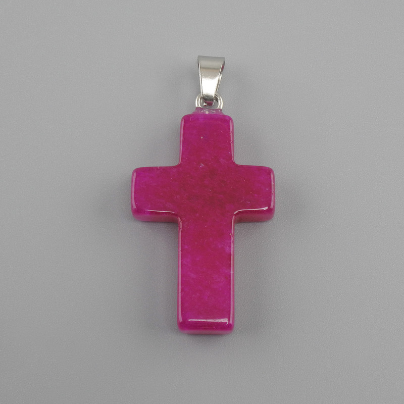 Tourmaline Cross Pendant 18x26x34 mm+