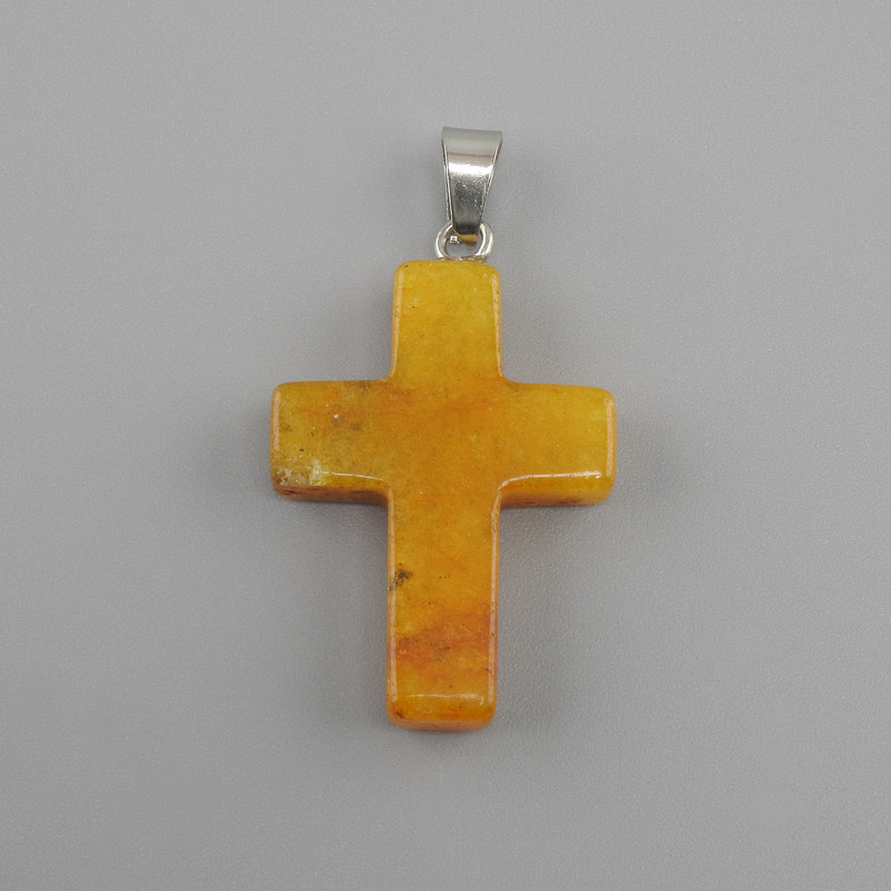 Pendant Cross Citrine 18×26×34 mm+