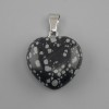Heart Pendant Snow Obsidian 20x20x28mm+
