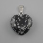 Heart Pendant Snow Obsidian 20x20x28mm+