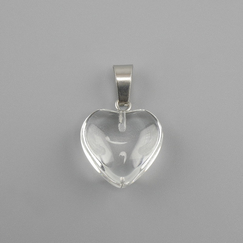 Heart Glass Pendant 16×16×25 mm+