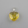 Heart-shaped pendant made of tinted glass 16×16×25 mm+
