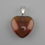 Pendant 'Heart' made of tinted glass 16×16×25 mm+