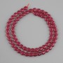 Rubies Beads (Corundum) Heart Shape, 6mm diameter ±, 38cm length ±