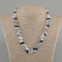 Agate Drop Necklace, 8.5×6 mm stones, length 45 mm, with clasp