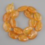 Citrine Beads Oval, diameter 25x18mm ±, length 39cm ±