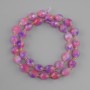 Tourmaline faceted bead pearls, diameter 10x9mm, with 3mm+ seed beads, thread length 39cm+