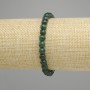 Chrysoprase Bead-Sized Faceted Bracelet, 6mm diameter, 18cm length, stretch