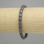Bracelet Lava Cylinder, diameter 6×6 mm +-, length 18 cm +- stretch