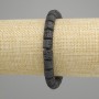 Lava Bracelet Cylindrical Beads 8x8 mm, black, 18 cm length, stretchy