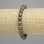 Pyrite Bead Bracelet, Faceted Round 8mm, Stretch 18 cm
