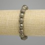 Pyrite Bead-cut Sphere Bracelet, diameter 10mm±, length 18cm± stretch