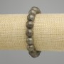 Pyrite Bracelet Smooth Bead, 10.5 mm ±, length 18 cm ± stretch