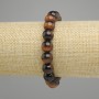 Tiger's Eye Bracelet (individual) smooth beads, diameter 10mm±, length 18cm± stretch