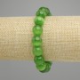 Bracelet Green Cat's Eye, Smooth Beads, diameter 11mm ±, length 18cm ±, Stretch