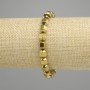 Hematite Bracelet Multifold Bead 8x7mm+- golden color, length 18cm +- stretch