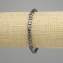 Hematite Bead Bracelet with Faceted Cube 4×4 mm, length 18 cm, stretch