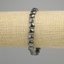 Hematite Coin Bead Bracelet 8mm, 18 cm Stretch