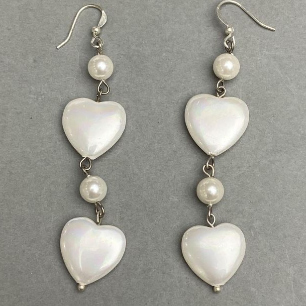 Mallorca Heart Earrings 16 mm, length 78 mm
