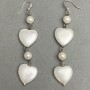 Mallorca Heart Earrings 16 mm, length 78 mm