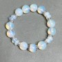 Moonstone Opalite Bead Bracelet 12mm ± with Rondelles 8x5mm ± with Inserts, length 18cm ± stretch