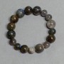 Labradorite Bracelet Smooth Bead 9.5mm+ - 12mm+-, Stretch Length 18cm +/-