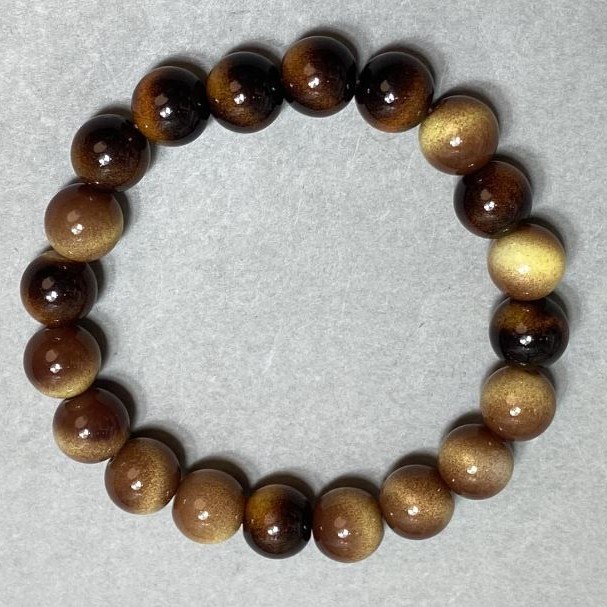 Tiger's Eye Bead Bracelet 10mm, stretch 18cm