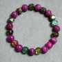 Bracelet Acrylic bead 8mm+- Hematite faceted 8mm+-, length 18cm +- stretch